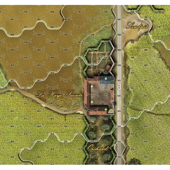 Close Quarter Battles - Waterloo Premium Canvas Maps