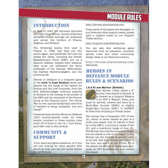 Lock 'n Load Tactical: Heroes in Defiance Companion Book