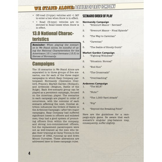 Lock 'n Load Tactical: We Stand Alone - Battles of Easy Company