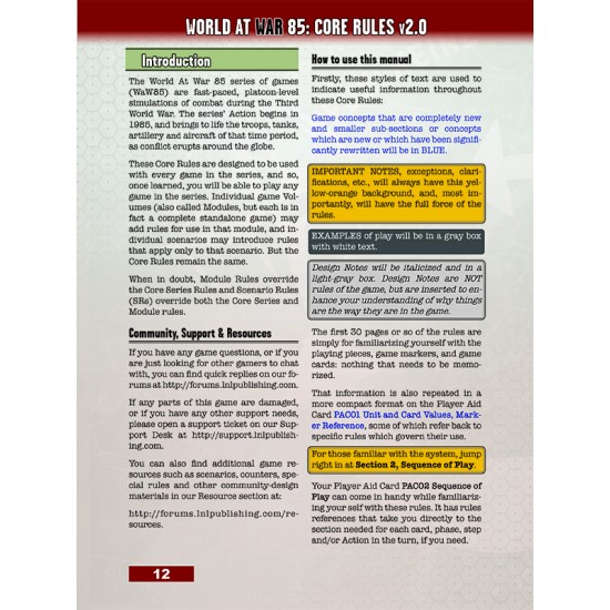 WaW85 Core Rules v2.1 Spiral Booklet