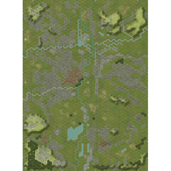 World At War 85: Blood and Fury Premium Canvas Map