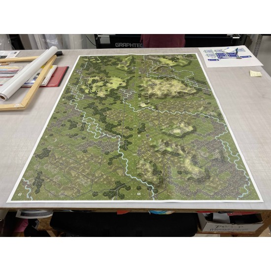 World At War 85: Storming the Gap Premium Canvas Map