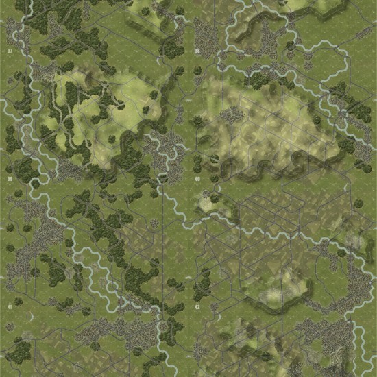 World At War 85: Storming the Gap Premium Canvas Map